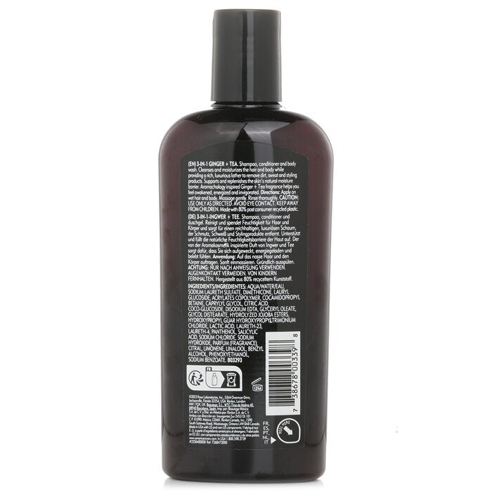 American Crew 3-in-1 Ginger + Tea Shampoo, Conditoner And Body Wash 250ml/8.4oz
