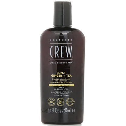 American Crew 3-in-1 Ginger + Tea Shampoo, Conditoner And Body Wash 250ml/8.4oz