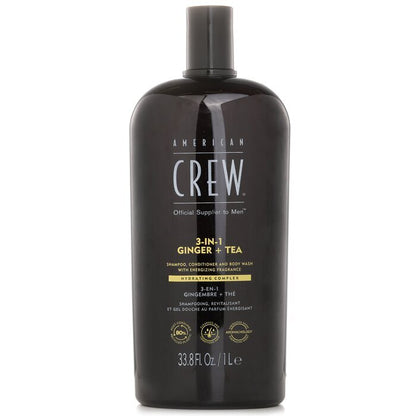 American Crew 3-in-1 Ginger + Tea Shampoo, Conditoner And Body Wash 1000ml/33.8oz
