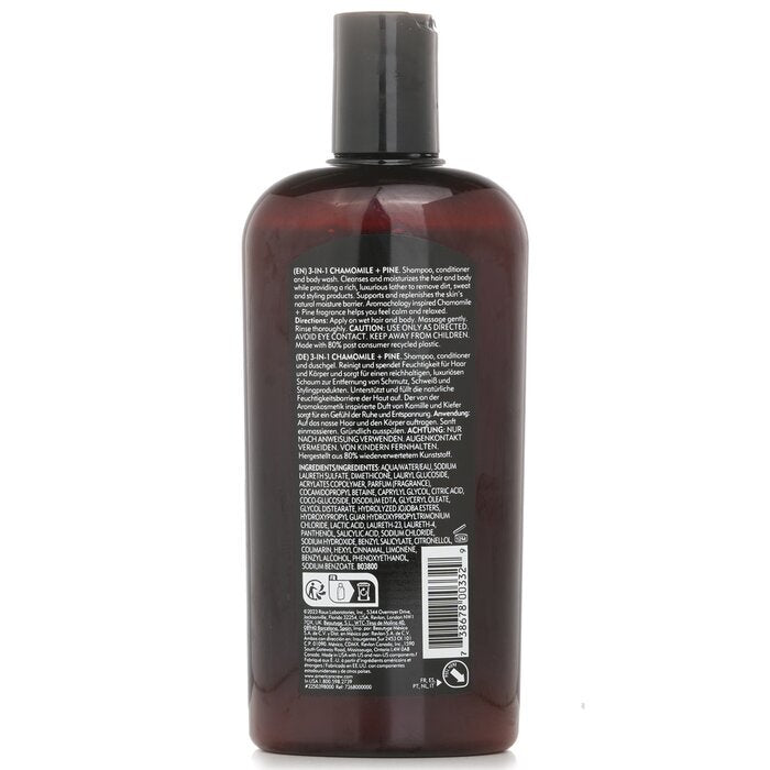 American Crew 3-in-1 Chamomile + Pine Shampoo, Conditoner And Body Wash 450ml/15.2oz