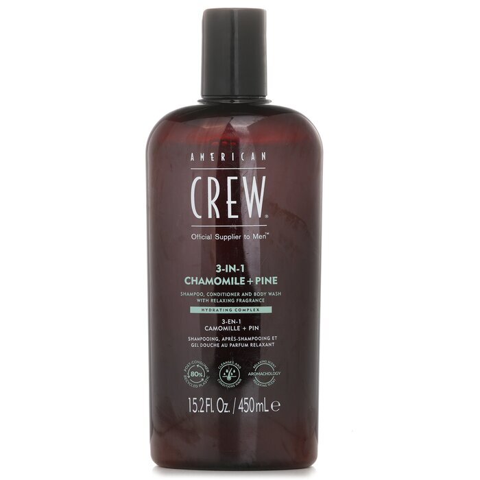 American Crew 3-in-1 Chamomile + Pine Shampoo, Conditoner And Body Wash 450ml/15.2oz