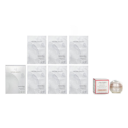 Shiseido Benefiance Wrinkle Smoothing Eye Cream 15ml X Natural Beauty r-PGA Deep Hydration Moisturizing Cushion Mask (Exp Date: 29/03/2026) 6x 20ml 2pcs