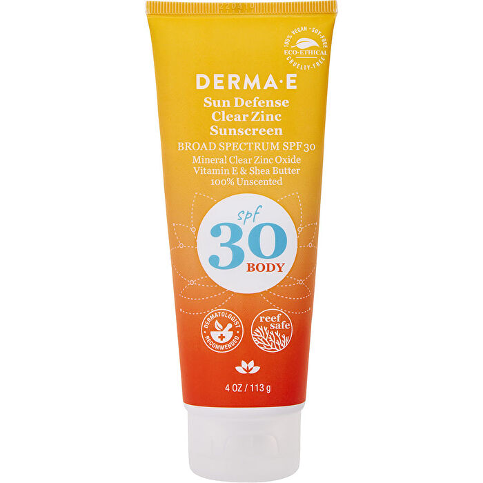 Derma E Sun Defense Clear Zinc Sunscreen SPF30 For Body 113g