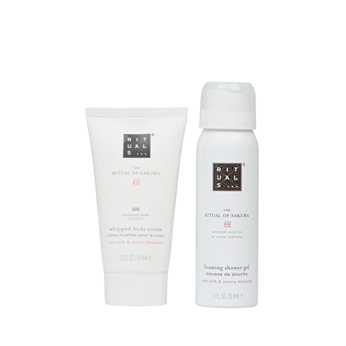 Rituals Sakura Exclusive Travel Set Foarming Shower Gel 50ml/whipped Body Cream 70ml 120ml