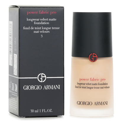 Giorgio Armani Power Fabric Pro Longwear Velvet Matte Foundation - # 3 30ml