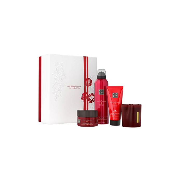 Rituals Ayurveda Medium Giftset Candle 140g/body Cream 100ml/body Scrub 125g/foaming Shower Gel 200ml 565ml