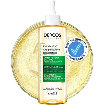 Vichy Dercos Anti Dandruff Water To Foam Shampoo - Strengthening Anti-dandruff Shampoo 200ml