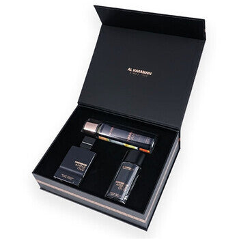 Al Haramain Amber Oud Private Edition Gift Set Eau De Parfum 75ml Eau De Parfum 30ml And Body Veil 250ml 75ml