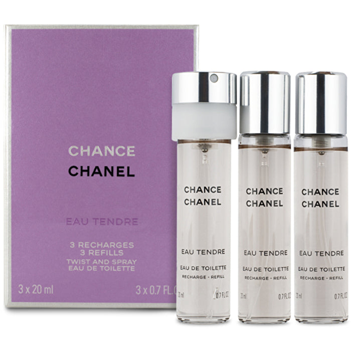 Chanel Chance Eau Tendre Eau De Toilette (3x 20ml) Filling 60ml