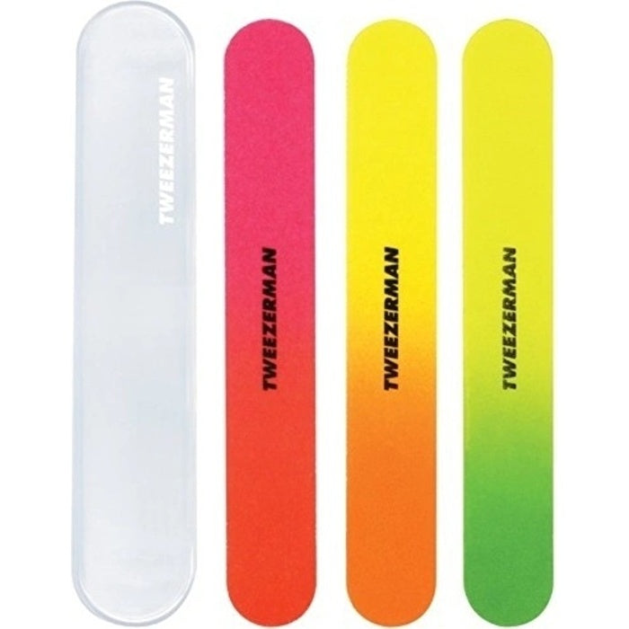 Tweezerman Neon Nail Files (3 Pieces) - Neon Nail With Case