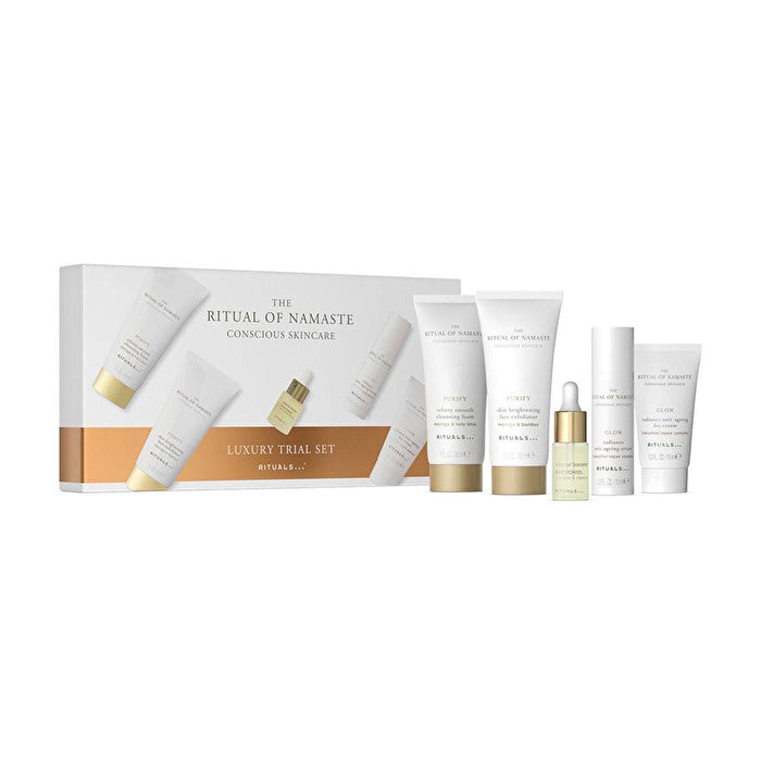 Rituals Namaste Set Cleansing Foam 30ml/exfoliator 30ml/booster 4ml/serum 10ml/day Cream 10ml 84ml