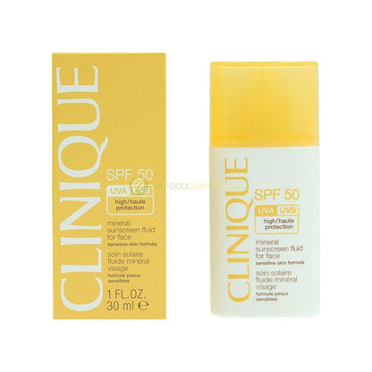 Clinique Mineral Sunscreen Fluid For Face Spf50 High Protection - Sensitive Skin 30ml