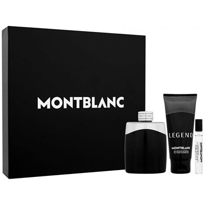 Mont Blanc Legend Men 3pc Gift Set - Eau De Toilette & Shower Gel & 7.5ml Eau De Toilette 100ml