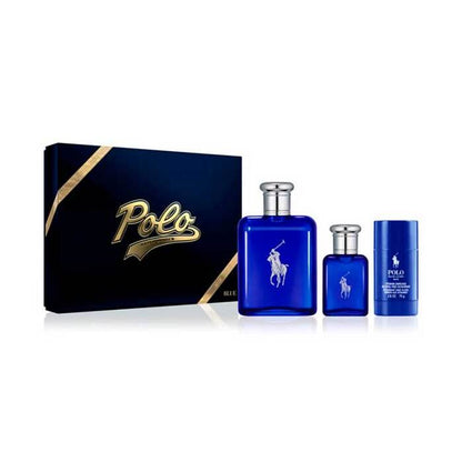 Ralph Lauren Polo Blue 3pc Men Gift Set - Eau De Toilette & 35ml Eau De Toilette & 75g Deodorant 125ml
