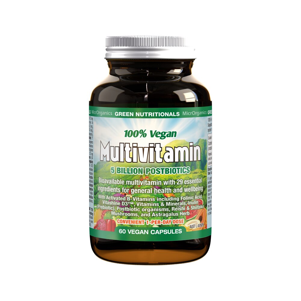 Green Nutritionals 100% Vegan Multivitamin 60vc