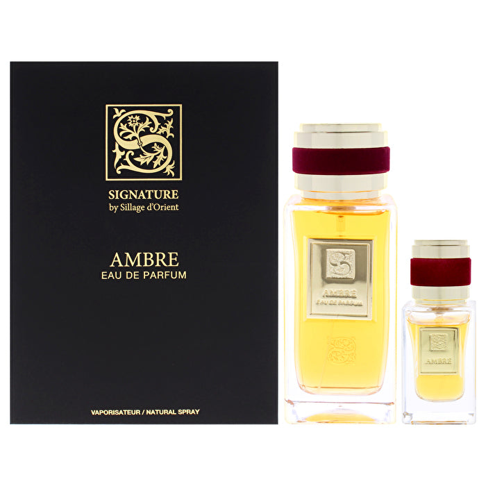 Signature Sillage D'orient Ambre Man Eau De Parfum 100ml & 15ml Refillable Travel Spray