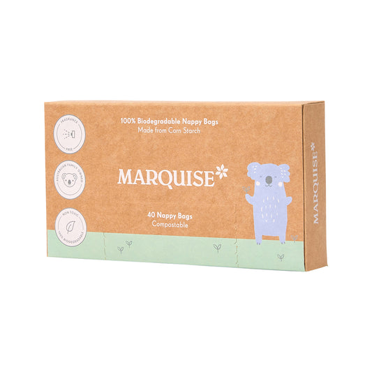 Bolsas para pañales compostables Marquise (100 % biodegradables) x 40 unidades