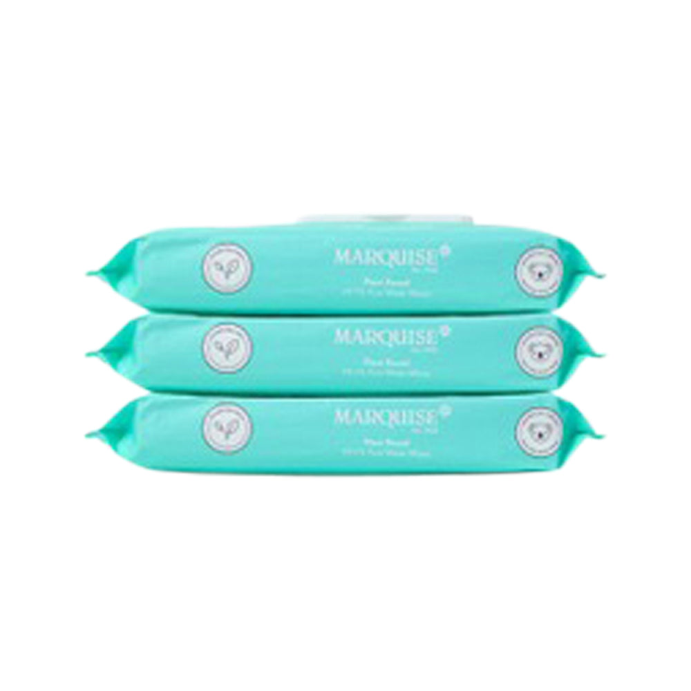 Toallitas húmedas a base de plantas Marquise con agua pura al 99,7 % x 64 toallitas x paquete de 3