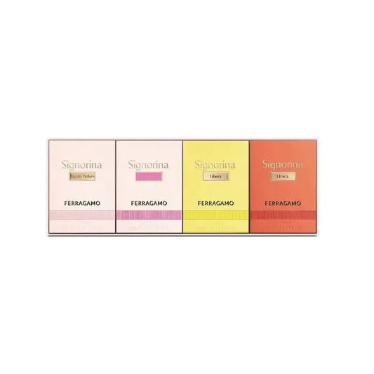 Salvatore Ferragamo Signorina Woman Mini Set 4x 5ml (signorina Eau De Parfum & In Fiore Eau De Toilette & Libera Eau De Parfum & Unica Eau De Parfum)