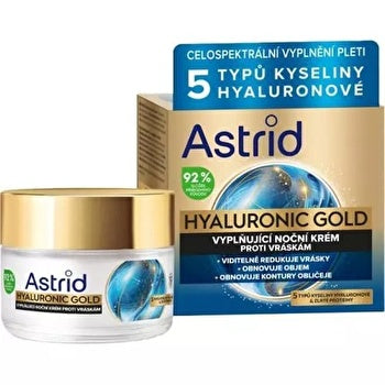 Astrid Hyaluronic Gold Cream - Anti-wrinkle Plumping Night Cream 50ml