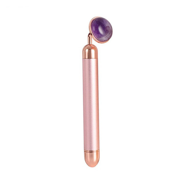 Palsar 7 Jade Roller Massager Electric Pink Handle And Amethyst Jade