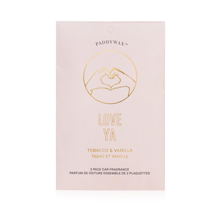 Fragancia para coche Paddywax Impressions - Love Ya, paquete de 2