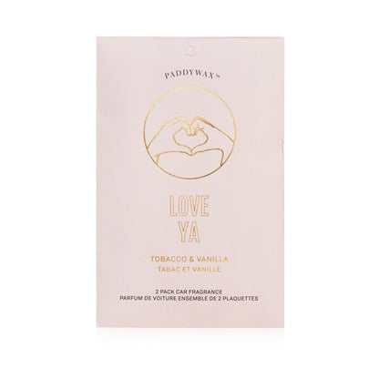 Fragancia para coche Paddywax Impressions - Love Ya, paquete de 2