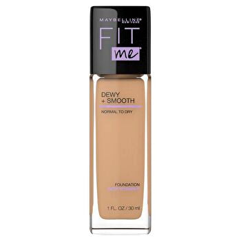 Base de maquillaje líquida luminosa Fit Me Dewy &amp; Smooth de Maybelline: tono medio 225