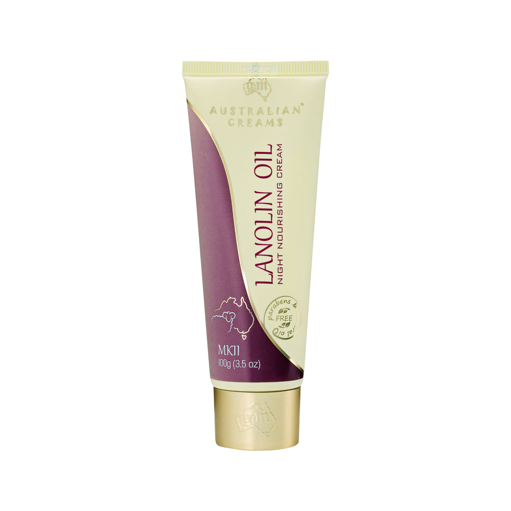 Australian Creams MkII Lanolin Oil Night Nourishing Cream with Vitamin E 100g