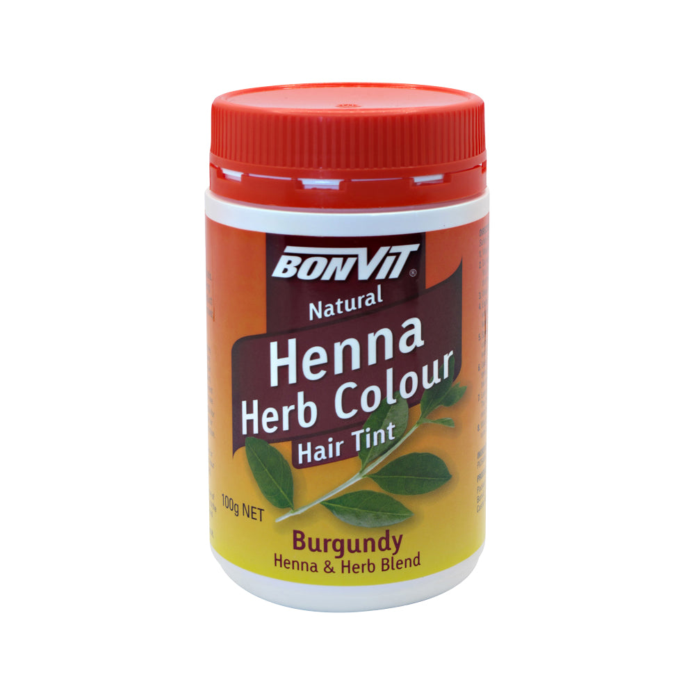 Bonvit Natural Hair Tint Henna Herb Colour (Henna & Herb Blend) Burgundy 100g