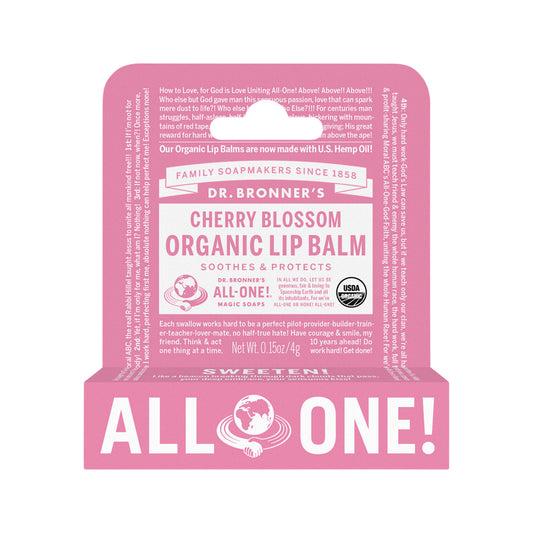 Dr. Bronner's Organic Lip Balm Cherry Blossom Hang Sell 4g