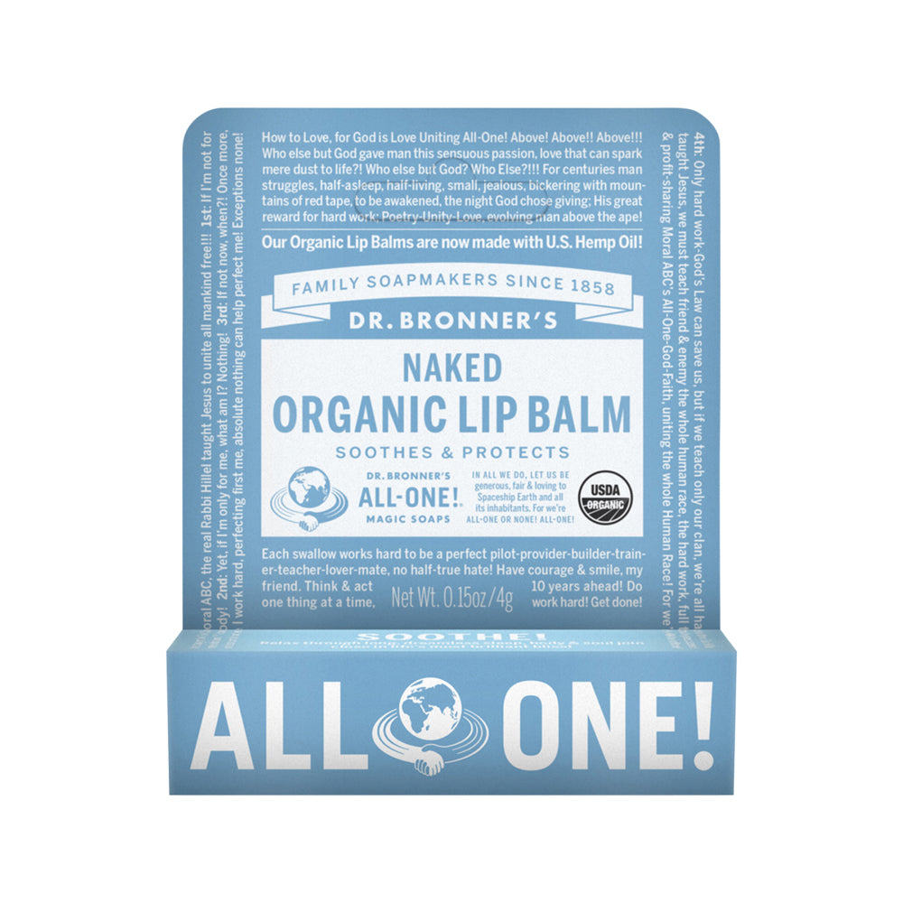 Dr. Bronner's Organic Lip Balm Naked Hang Sell 4g