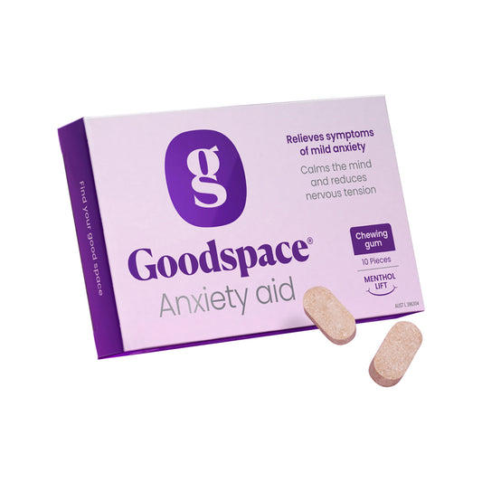 Goodspace Anxiety Aid Chewing Gum Menthol Lift 10pc Sleeve