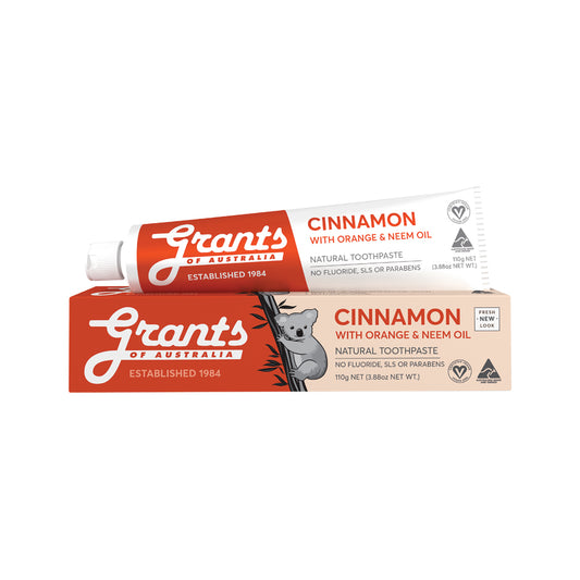 Grants Of Australia Natural Toothpaste Cinnamon with Orange & Neem Oil 110g