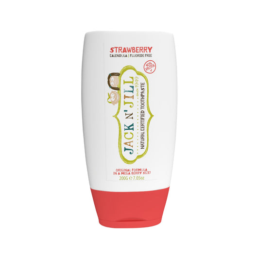 Jack N' Jill Natural Toothpaste with Calendula (Fluoride Free) Strawberry (Mega Berry Size) 200g