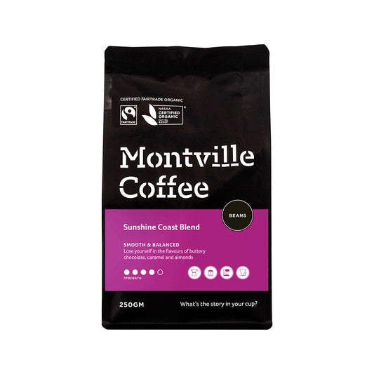 Café orgánico Montville Coffee Sunshine Coast Blend, 250 g