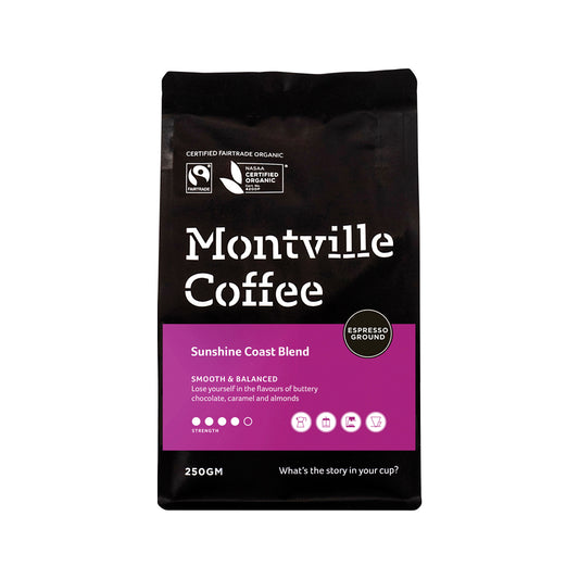 Café Montville orgánico Sunshine Coast Blend espresso molido 250 g