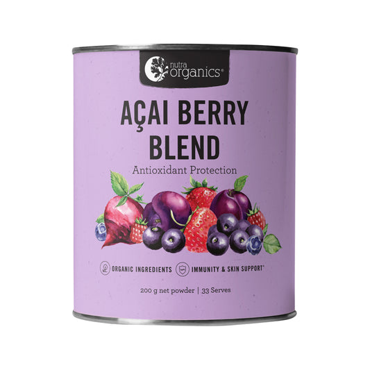 Mezcla de bayas de acai orgánicas de Nutra Organics, 200 g