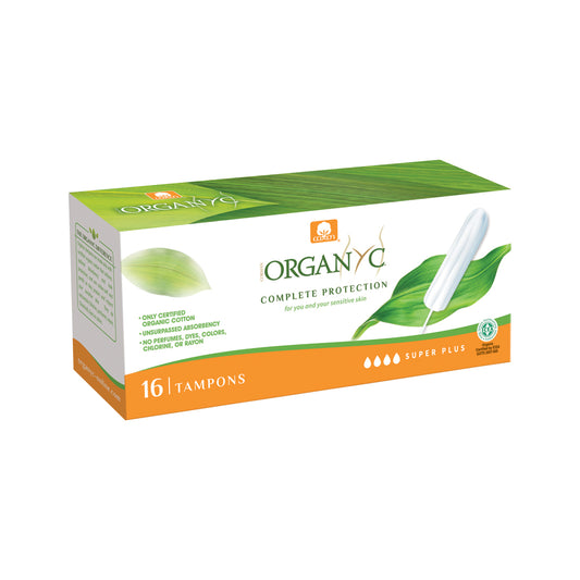 Tampones orgánicos Organyc Super Plus x 16 unidades