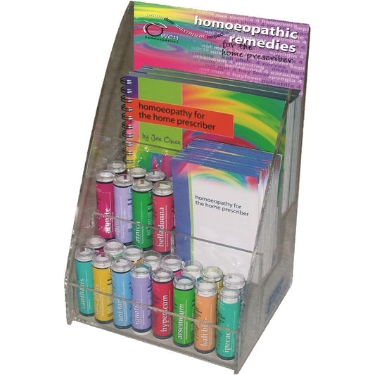 Owen Homoeopathics Stand Small x 24 Remedies (2 each of 12 remedies + booklets)