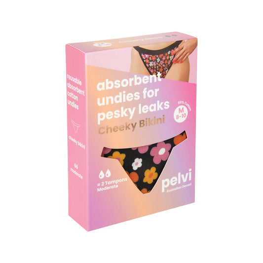 Bikini atrevido con estampado floral y ropa interior a prueba de fugas Pelvi M