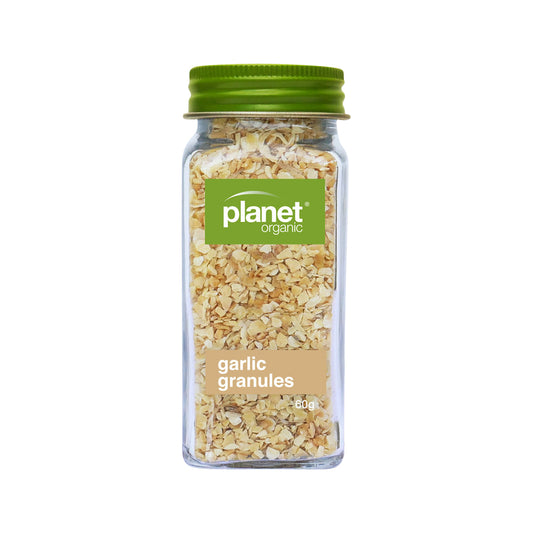 Granulado de ajo orgánico en coctelera Planet Organic, 60 g