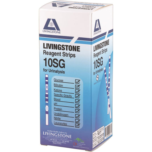 Tiras reactivas para análisis de orina Livingstone 10SG (10 paneles) x paquete de 100